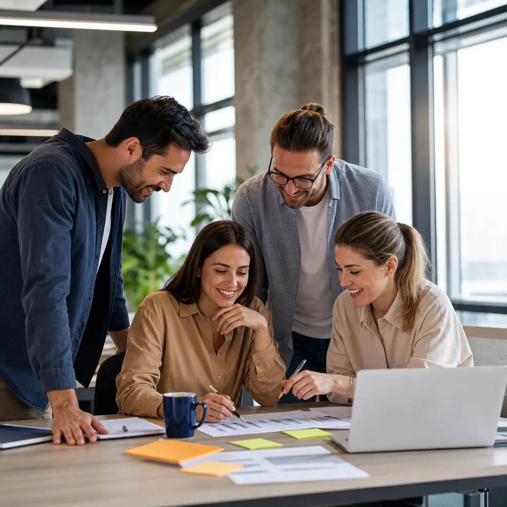 Equipo De Trabajo En Oficina